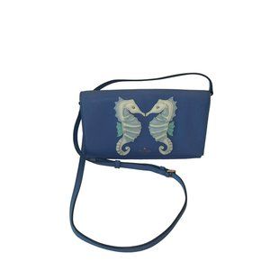 Kate Spade "Breath of Fresh Air" Seahorse Applique Crossbody Purse